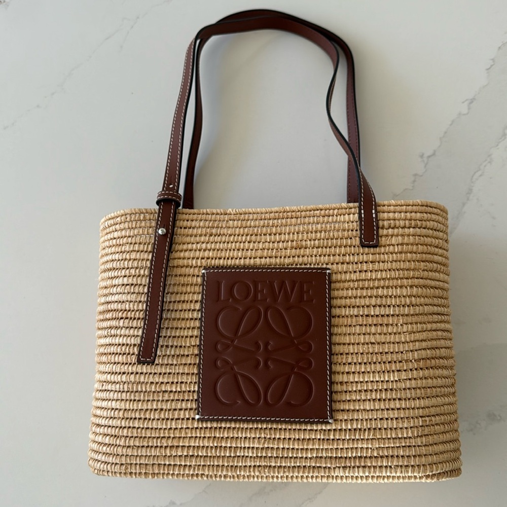 Mini Loewe Rattan Tote (never used)